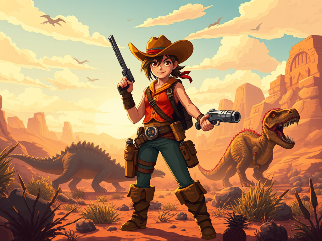 Dino Path Trail: Avventura Roguelike nel Selvaggio West
